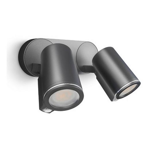 Steinel 058647 - Ulkovalo anturilla SPOT DUO 2xGU10/7,5W/230V IP44