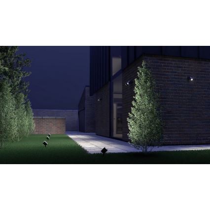 Steinel 058647 - Ulkovalo anturilla SPOT DUO 2xGU10/7,5W/230V IP44