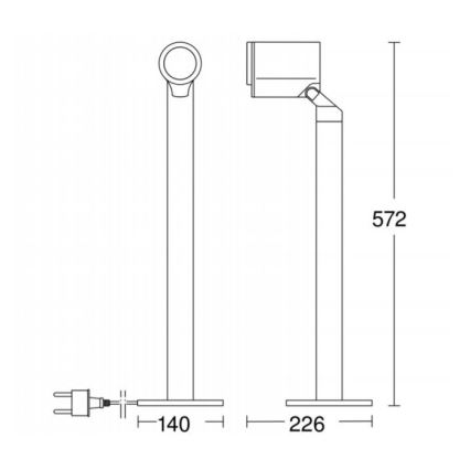 STEINEL 058661 - LED-ulkovalaisin anturilla SPOT WAY 1xGU10 / 7W / 230V IP44