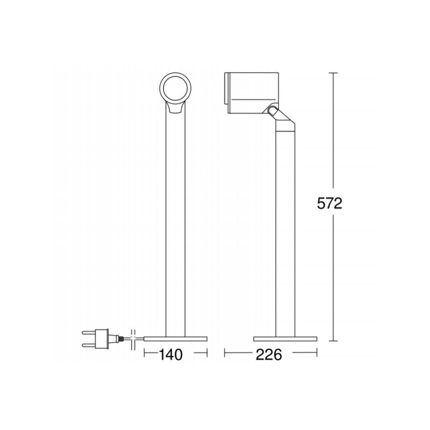 STEINEL 058661 - LED-ulkovalaisin anturilla SPOT WAY 1xGU10 / 7W / 230V IP44
