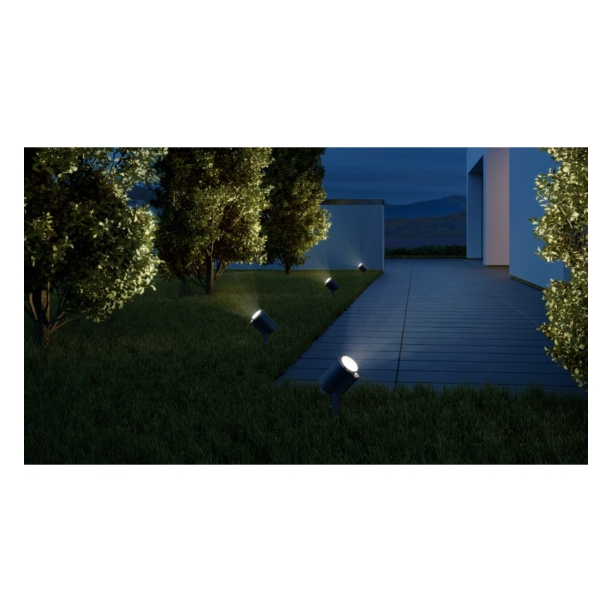 STEINEL 058685 - LED-ulkovalaisin anturilla SPOT GARDEN 1 × GU10 / 7W / 230V IP44