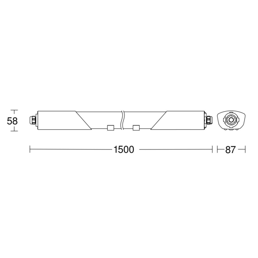 Steinel 058715 - LED Kestävä valo anturilla ja hätämoduuli RS PRO 5150 SC EM LED/42W/230V IP66 4000K