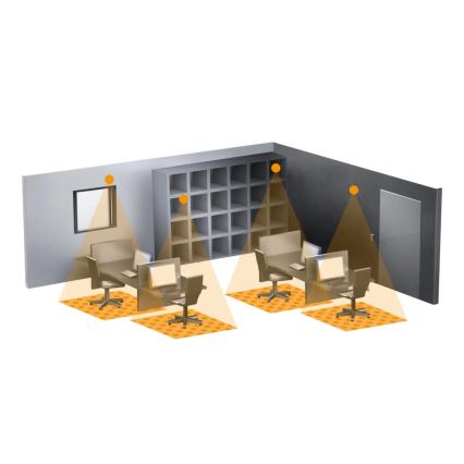 Steinel 064129 - Läsnäoloilmaisin IR Quattro MICRO 6m KNX IP65 valkoinen
