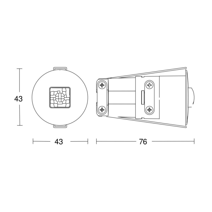 Steinel 064129 - Läsnäoloilmaisin IR Quattro MICRO 6m KNX IP65 valkoinen
