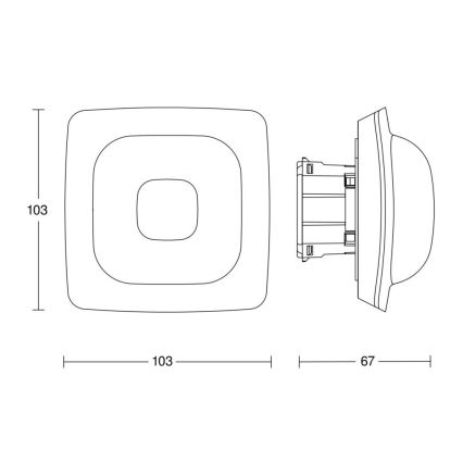 Steinel 064310 - Läsnäolotunnistin IR Quattro HD-2 24m COM1 valkoinen
