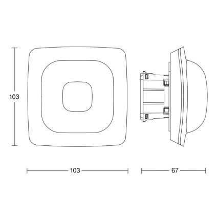 Steinel 064334 - Läsnäolotunnistin IR Quattro HD-2 24m COM2 valkoinen