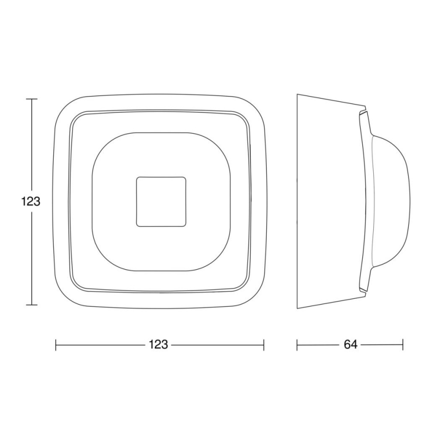 Steinel 064341 - Läsnäolotunnistin IR Quattro HD-2 24m COM2 IP54 valkoinen