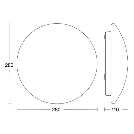 STEINEL 064808 - LED-kattovalaisin kylpyhuoneeseen anturilla RS PRO LED/9,5W/230V 3000K IP54