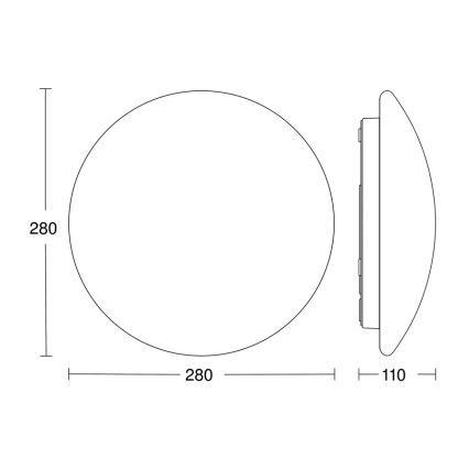 STEINEL 064815 - LED-kattovalaisin kylpyhuoneeseen anturilla RS PRO LED/9,5W/230V 4000K IP54