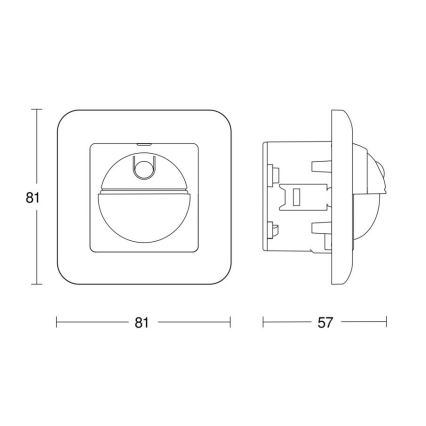 Steinel 065003 - Liiketunnistin IR 2180 UP ECO 230V valkoinen