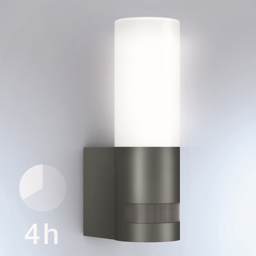 Steinel 065287 - LED-ulkovalaisin anturilla L 605 LED/9,5W/230V IP44 antrasiitti