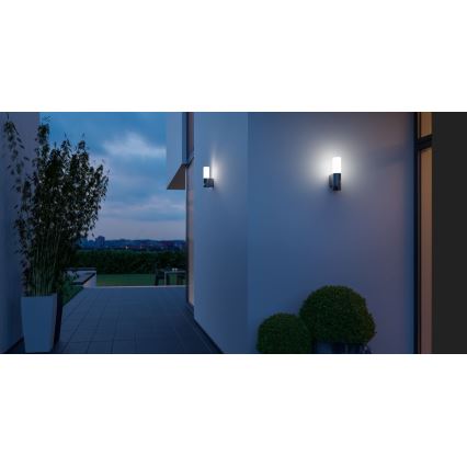 Steinel 065287 - LED-ulkovalaisin anturilla L 605 LED/9,5W/230V IP44 antrasiitti