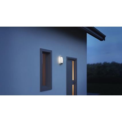 Steinel 065782 - Ulkovalo hämärätunnistimella L 22 1xE27/60W/230V IP44 ruostumaton teräs