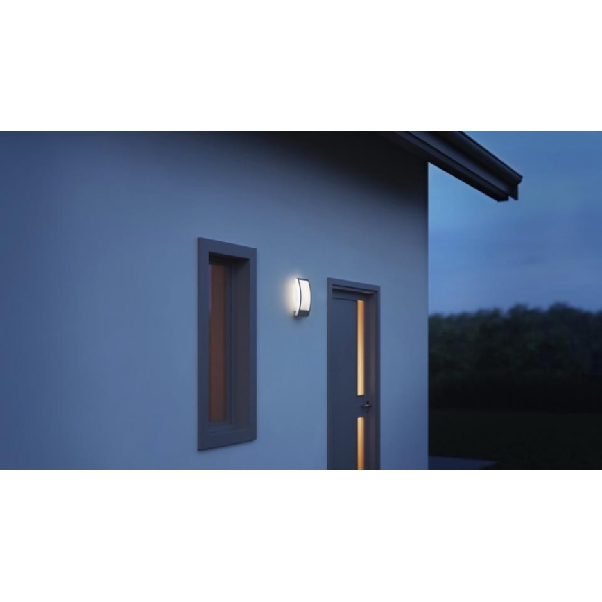 Steinel 065782 - Ulkovalo hämärätunnistimella L 22 1xE27/60W/230V IP44 ruostumaton teräs