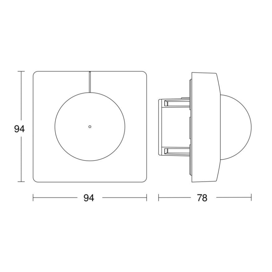 Steinel 068530 - Liiketunnistin IS 3360 40m COM1 neliö musta