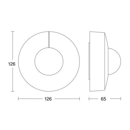 Steinel 068585 - Liiketunnistin IS 3360 40m V3 KNX IP54 pyöreä musta