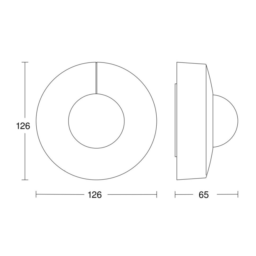 Steinel 068585 - Liiketunnistin IS 3360 40m V3 KNX IP54 pyöreä musta
