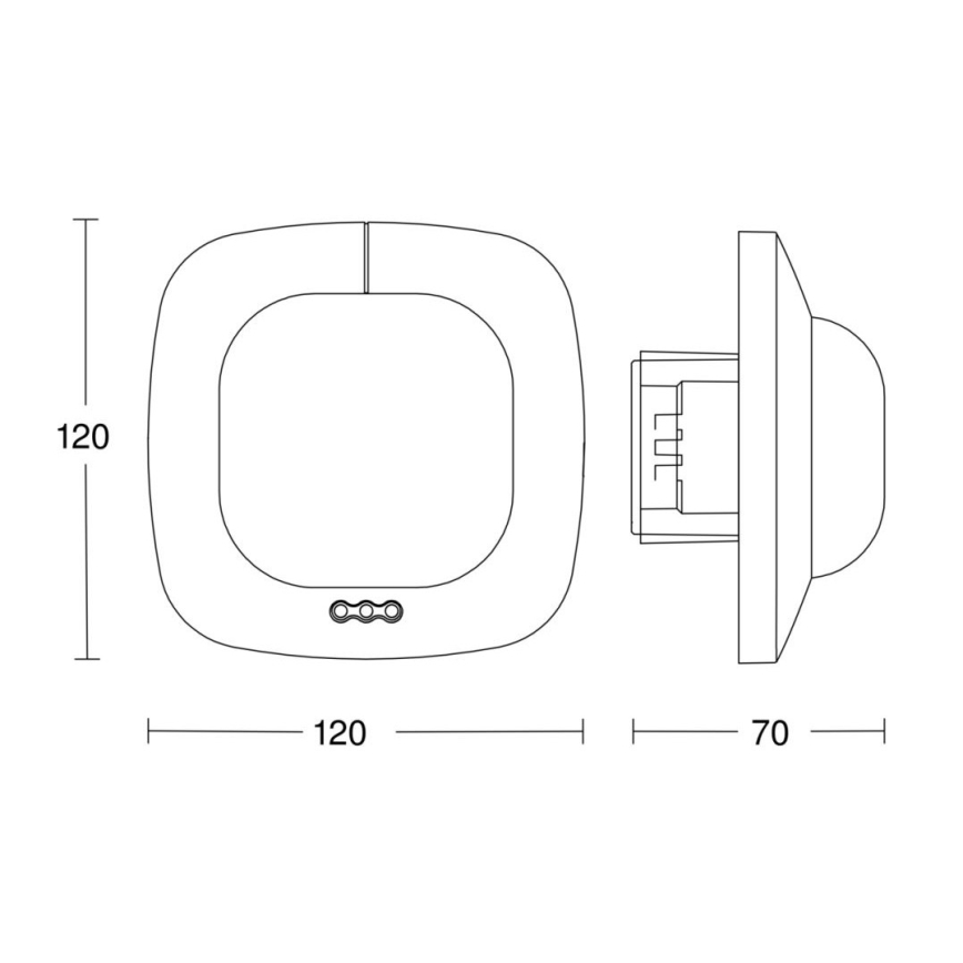 Steinel 068608 - Läsnäolotunnistin IR Quattro HD 24m COM1 musta