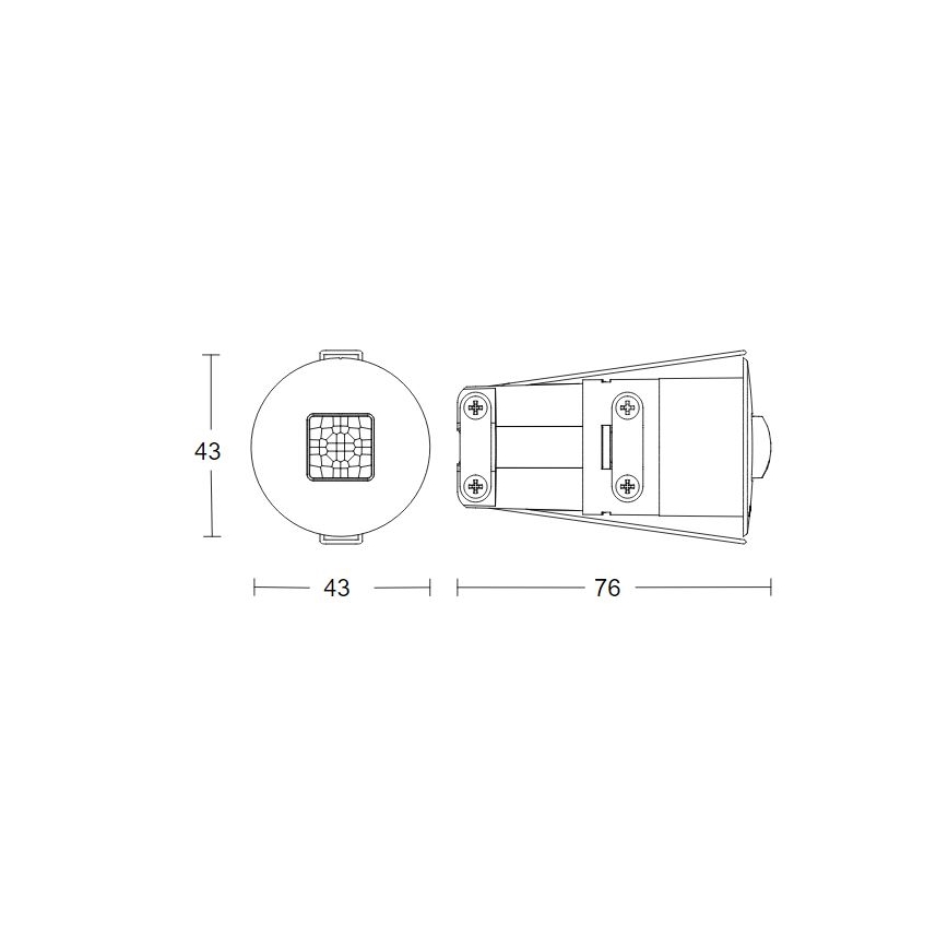 Steinel 068646 - Läsnäolotunnistin IR Quattro MICRO 6m KNX IP65 pyöreä musta