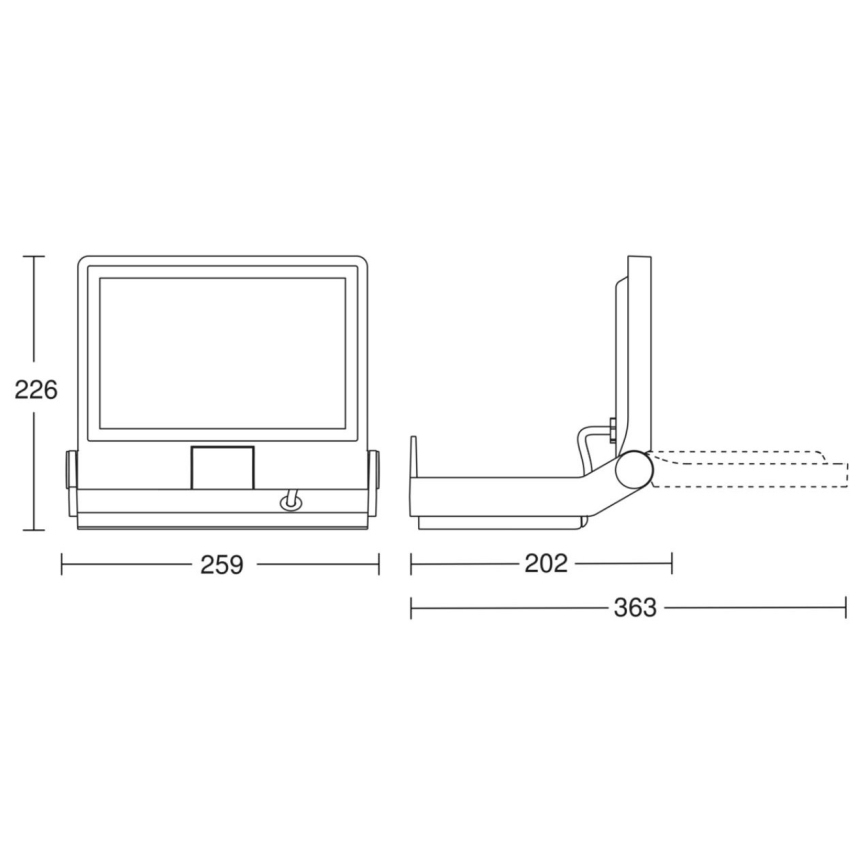 Steinel 069544 - LED-valonheitin XLED PRO ONE Plus LED/33,1W/230V 3000K IP44 antrasiitti