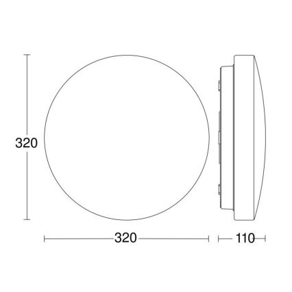 Steinel 069759-LED Kylpyhuoneen kattovalaisin RSPROP2 LED/14,1W/230V 4000K IP54