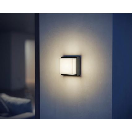 Steinel 078645- LED Ulkovalo anturilla L 845 SC 9W/230V 3000K IP44 antrasiitti