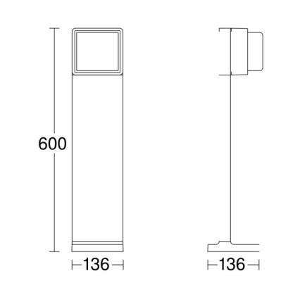 Steinel 078652 - Himmennettävä LED-ulkolamppu GL 85 C 600 LED/9W/230V 3000K IP44