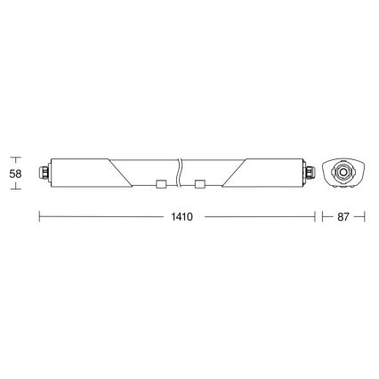 Steinel 079185-LED Kestävä valo sensorilla RSPRO 5100SC LED/31W/230V IP66