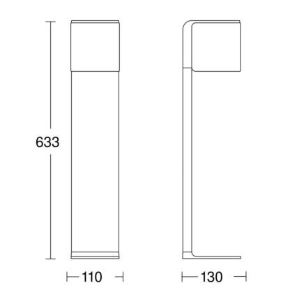 Steinel 079284 - LED-ulkovalaisin GL 80 C LED/9,1W/230V IP44 antrasiitti