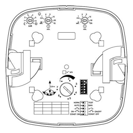 Steinel 079352 - Läsnäolotunnistin IR Quattro 8m DALI-2 APC valkoinen