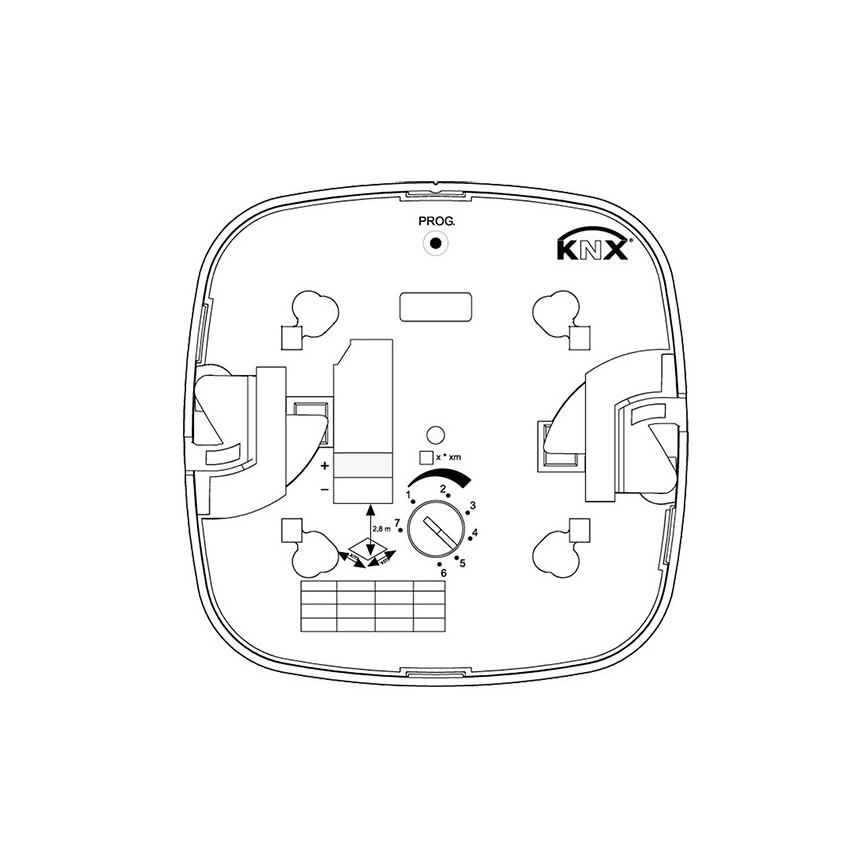 Steinel 079536 - Läsnäolotunnistin HF 360 KNX valkoinen