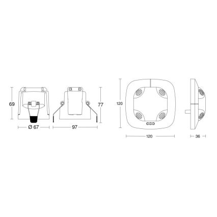 Steinel 079628 - Läsnäolotunnistin US 360 KNX valkoinen
