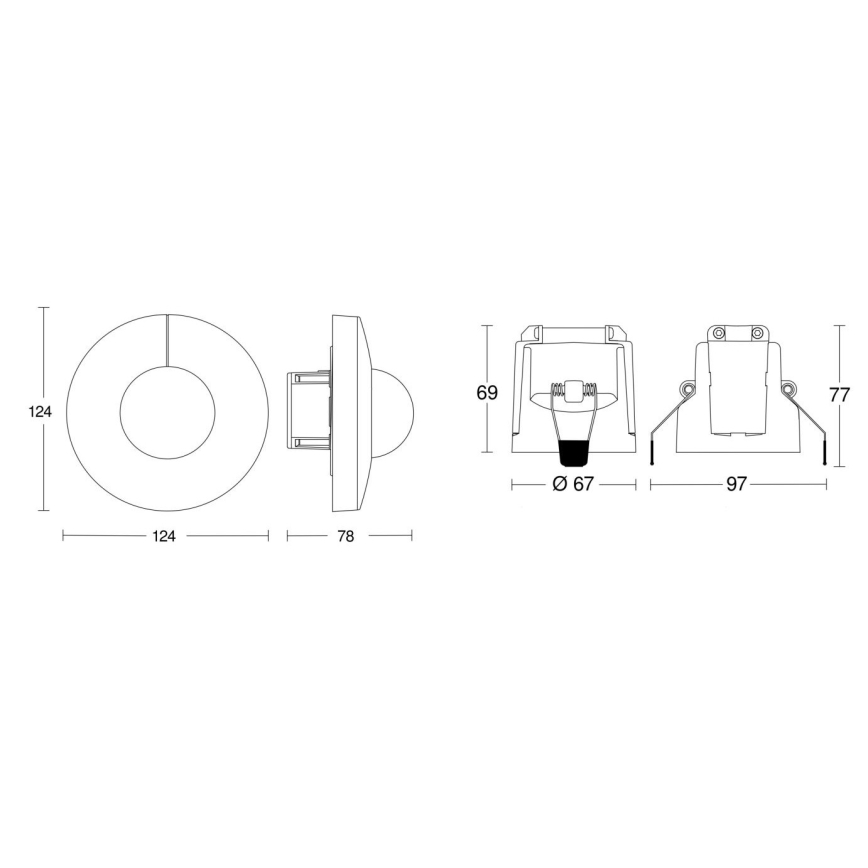 Steinel 080655 - Liiketunnistin IS 345 DALI-2 APC pyöreä valkoinen
