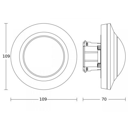 Steinel 086893 - Liiketunnistin MD IR 4360-8 COM1 UP WS valkoinen