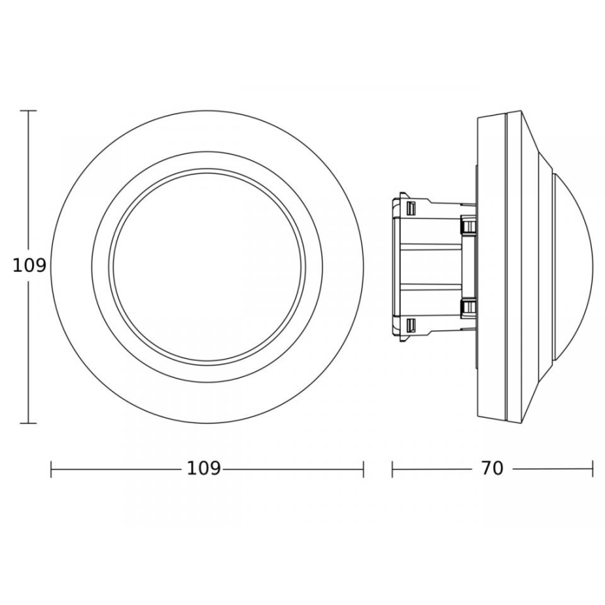 Steinel 086893 - Liiketunnistin MD IR 4360-8 COM1 UP WS valkoinen