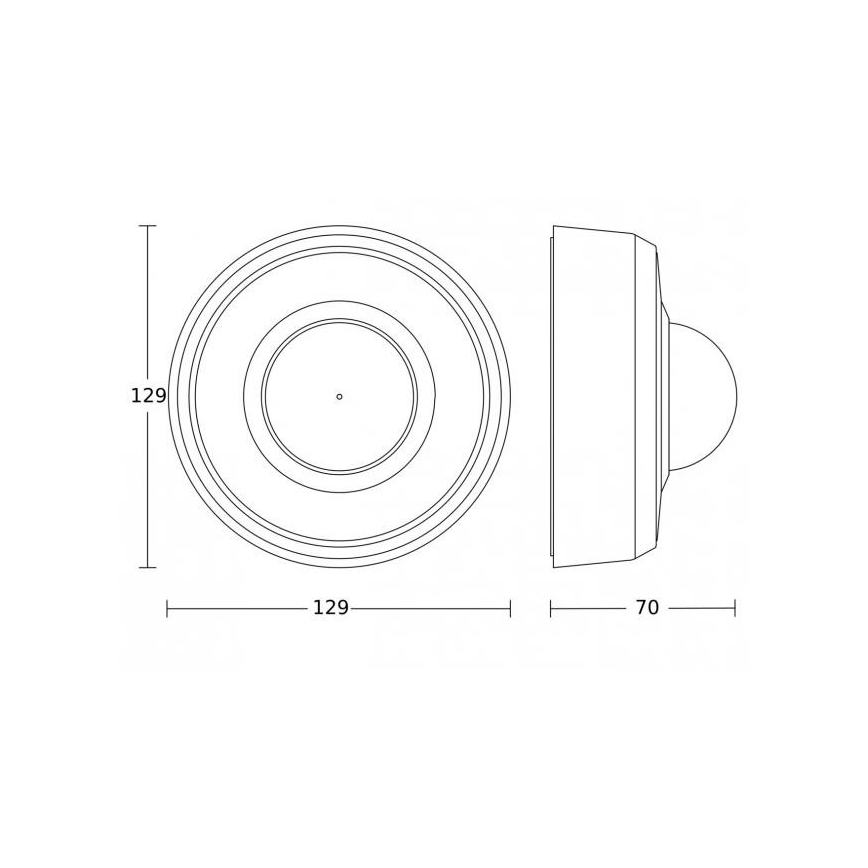 Steinel 087821 - Ulkoliikennanturi läsnäolotunnistimella PD-24 ECO COM1 360° IP54 musta