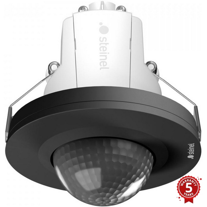 Steinel 087845 - Liiketunnistin upotettu läsnäolotunnistimella PD-24 ECO COM1 360° musta