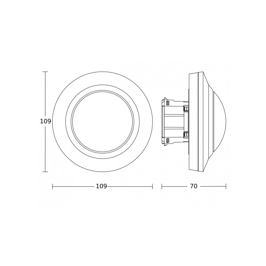 Steinel 087975 - Liiketunnistin upotettu läsnäolotunnistimella PD-8 ECO KNX 360° valkoinen