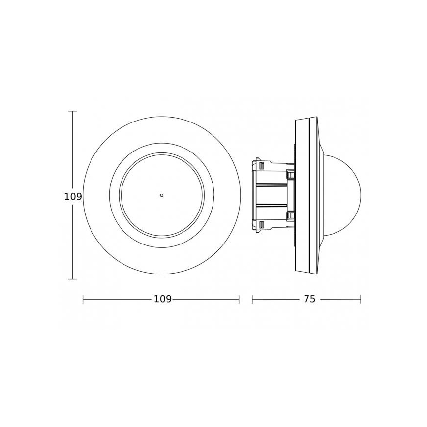 Steinel 088040 - Liiketunnistin läsnäolotunnistimella PD-24 ECO KNX 360° musta