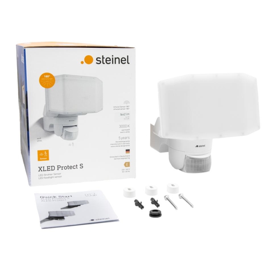 Steinel 089894 - LED-valonheitin anturilla XLED PROTECT LED/14,3W/230V 3000K IP54 valkoinen