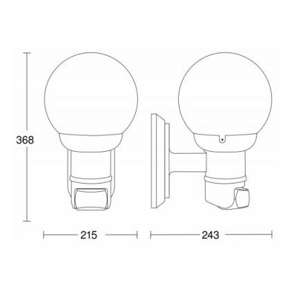 STEINEL 634315 - L 560 S Ulkoseinävalaisin anturilla valkoinen IP44
