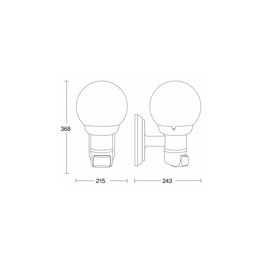 STEINEL 634315 - L 560 S Ulkoseinävalaisin anturilla valkoinen IP44