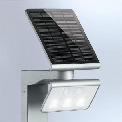 STEINEL 671211 - Solar sensori LED-valonheitin XSolar GL-S 0,5W/LED hopea IP44 2500 mAh