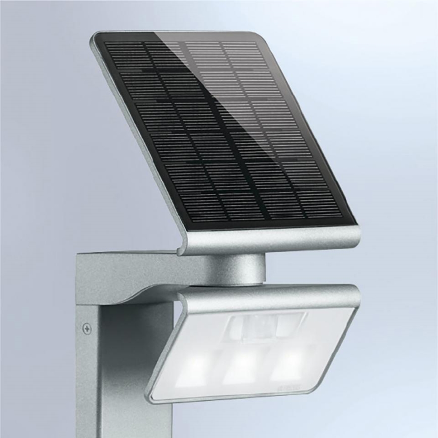 STEINEL 671211 - Solar sensori LED-valonheitin XSolar GL-S 0,5W/LED hopea IP44 2500 mAh