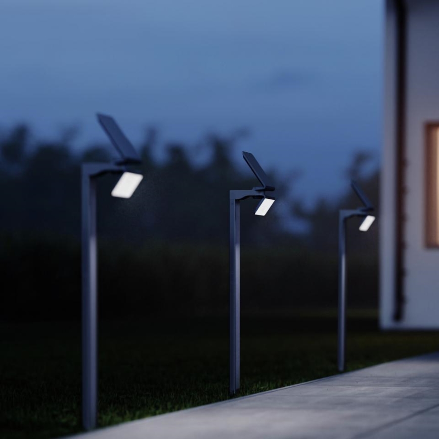STEINEL 671211 - Solar sensori LED-valonheitin XSolar GL-S 0,5W/LED hopea IP44 2500 mAh