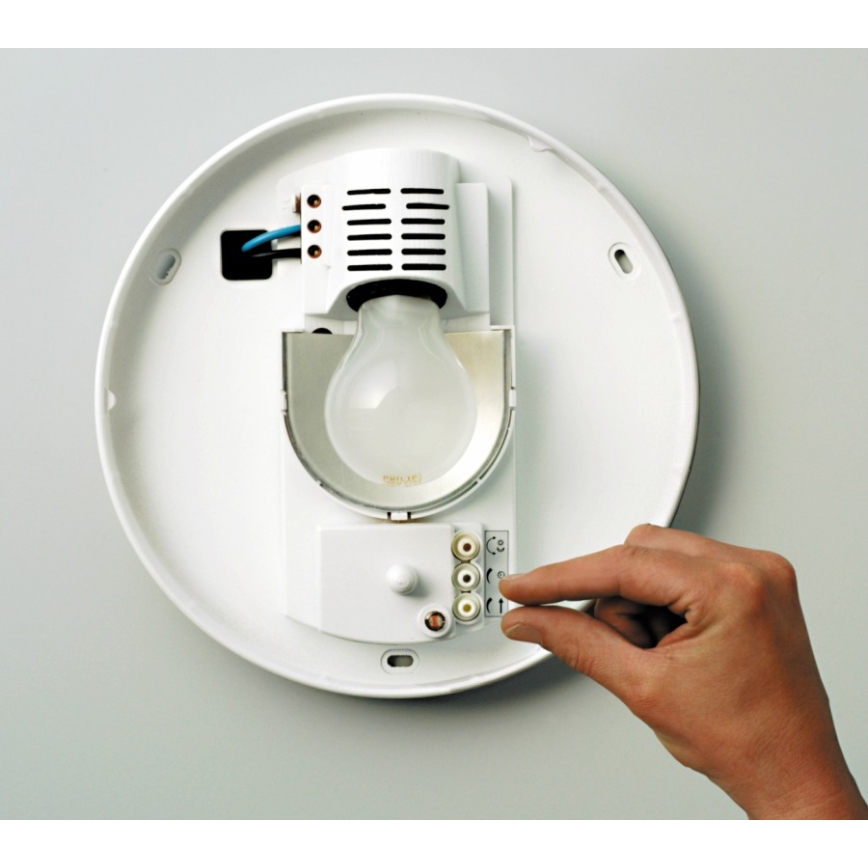 STEINEL 738013-RS 16L - Ulkokattovalo anturilla 1xE27/60W/230V IP44