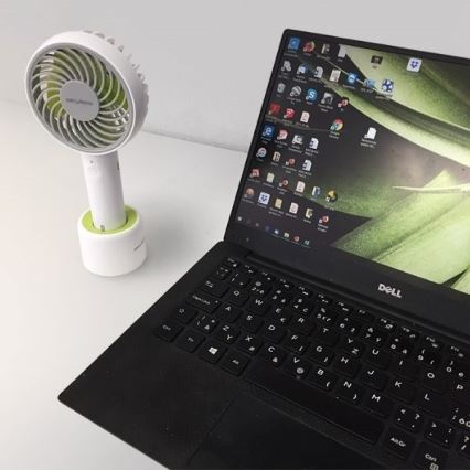 Stylies - Ladattava käsituuletin LACERTA 4W/5V 2500 mAh valkoinen