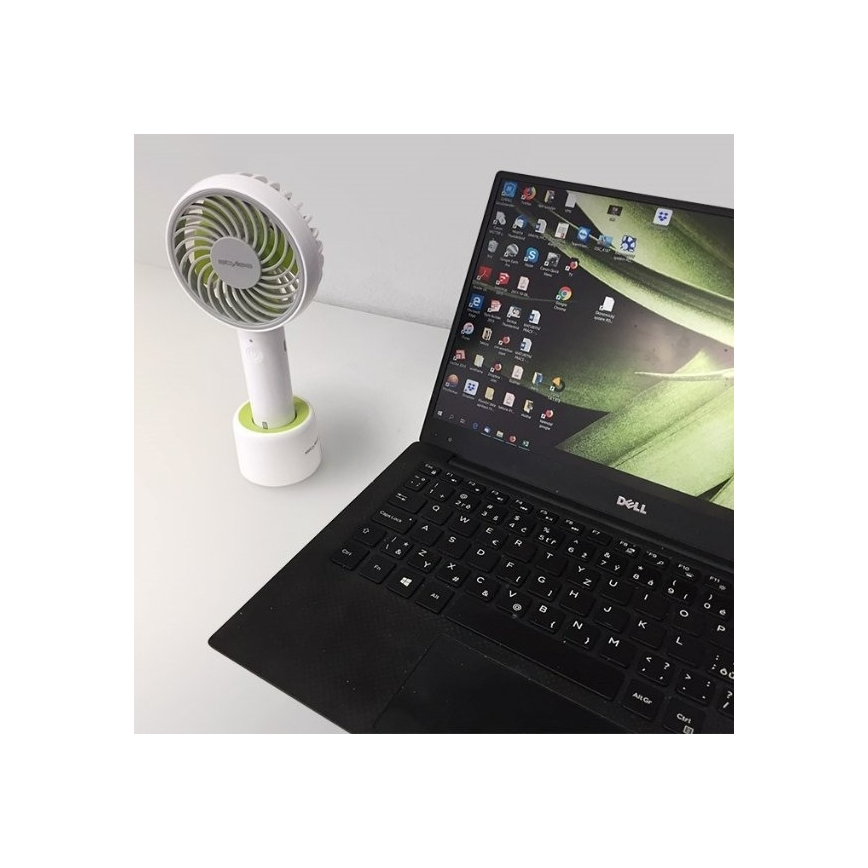 Stylies - Ladattava käsituuletin LACERTA 4W/5V 2500 mAh valkoinen