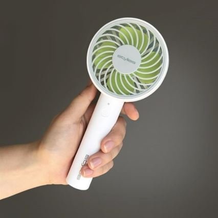 Stylies - Ladattava käsituuletin LACERTA 4W/5V 2500 mAh valkoinen
