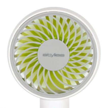 Stylies - Ladattava käsituuletin LACERTA 4W/5V 2500 mAh valkoinen